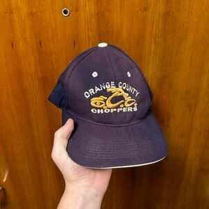 90s Orange County Choppers Navy Blue Hat Faded